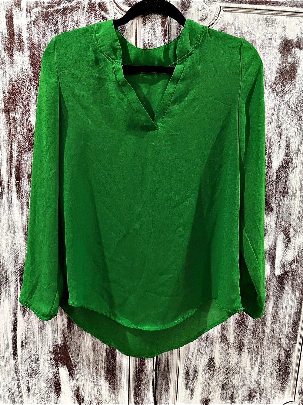 Green Long Sleeve Blouse
